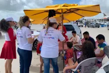 Orientação e campanha 'Não se Cale', em Salinópolis